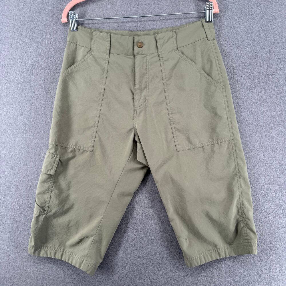 Nike ACG Shorts Womens 28 Bermuda Cargo Hiking Outdoor Shorts Green Lightweight
